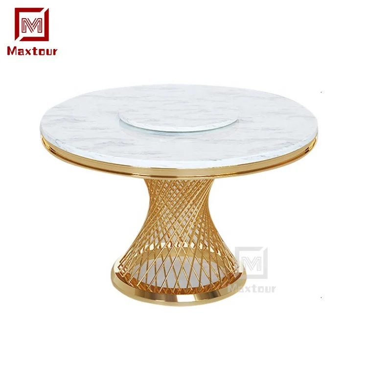 Modern design stainless steel base customized luxury black glass top round dining table
