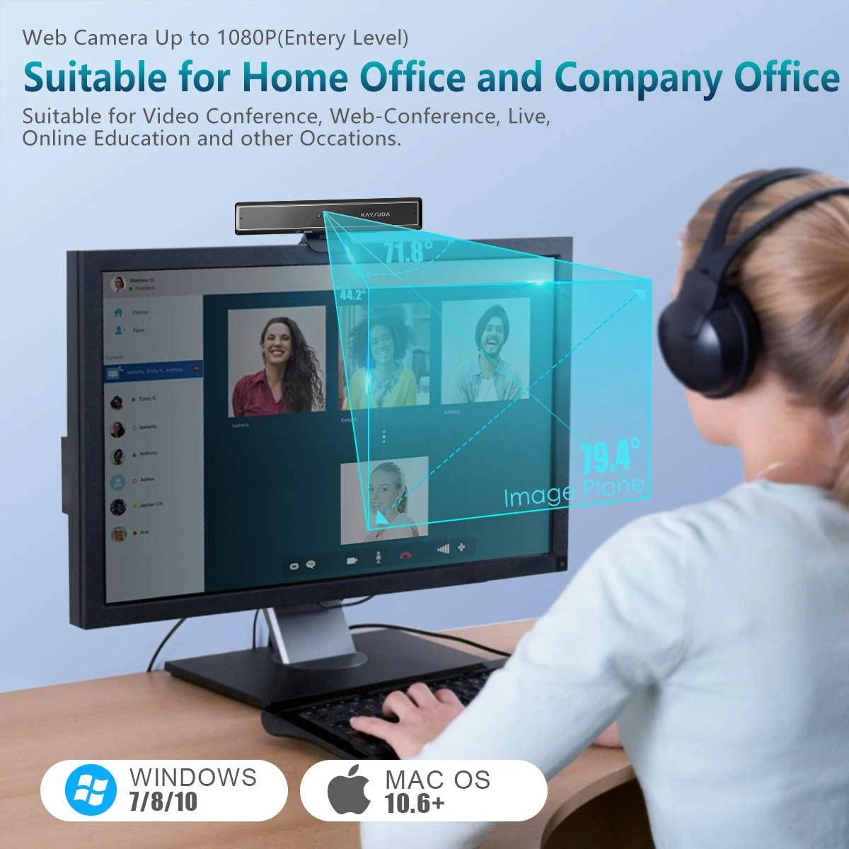 kaysuda CA20 usb 1080p login Face recognition windows hello webcam
