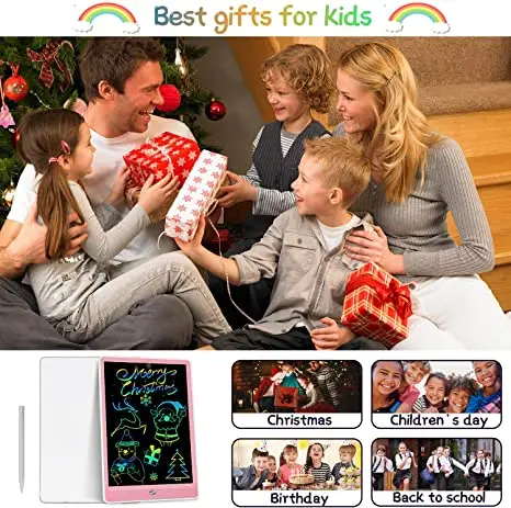 LCD Writing Tablet, Erasable and Reusable Doodle Board Colorful Drawing and Tablet Kids Writing Pad
