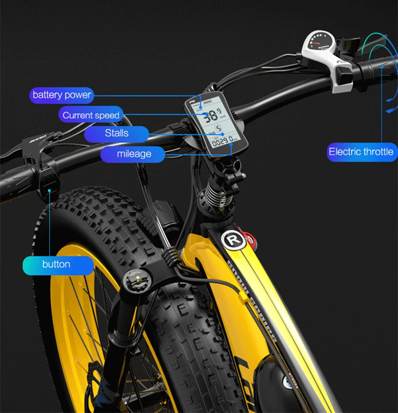 UK Warehouse Hot Sell XF4000 Folding Mountain Bike Electric Bicycle 48V 26 Inches E-bike with 16AH Battery and 1000W Motor