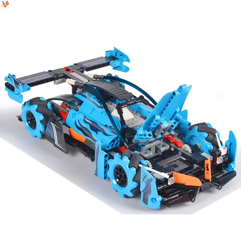 2024 Programmable remote control building block sports car mobile phone APP controlled racing building Stacking toy