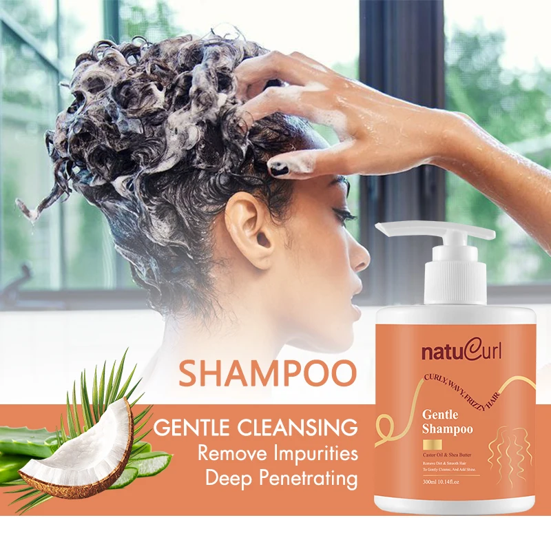 Private Label Curly Hair Care Set Kids Organic Sulfate Free Nourish Repair Hair Shampoo And Conditioner For Frizzy Damaged Hair