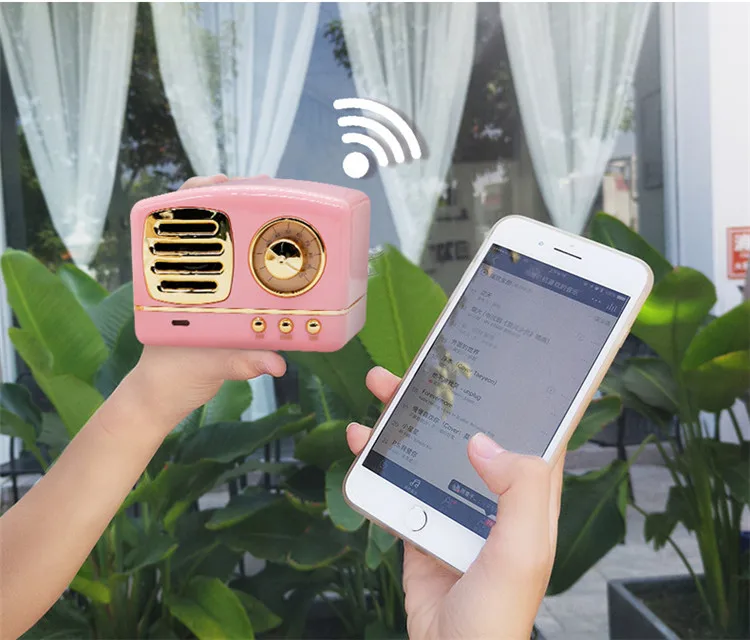 Music Mini High End Quality Vintage Loud Smart Cooler Box Radio Fm Usb Speaker Wireless Portable With Fm Radio Usb