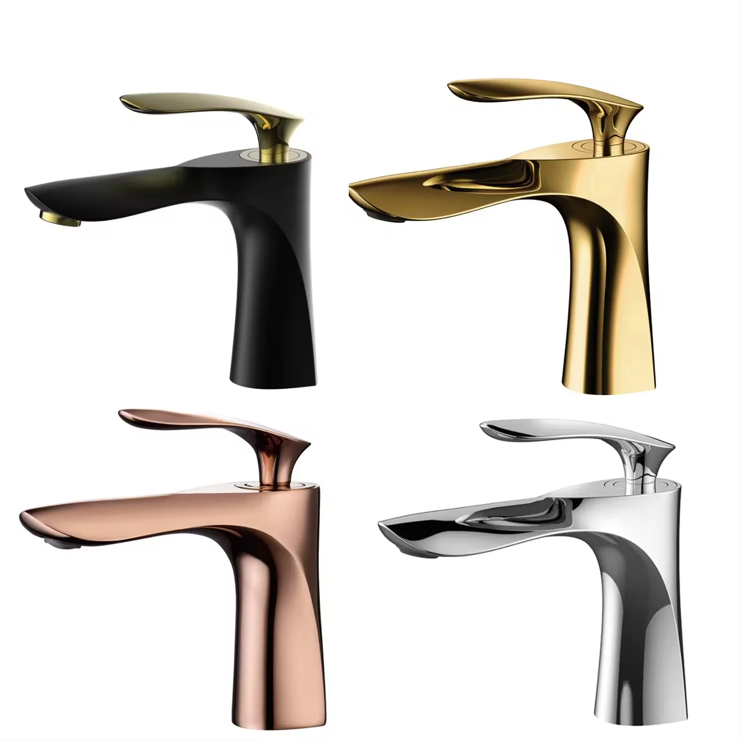 Luxury Single Handle Zinc Tap Water Saving Plumbing Fixture Chrome Basin Faucet Mixer Brass Taps Bathroom Faucet