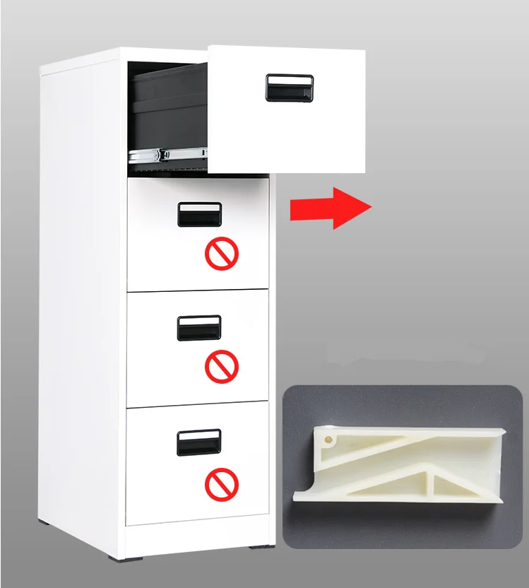 Office Steel Storage Vertical File Cabinet Metal 4 Drawer Filing Steel Cabinet