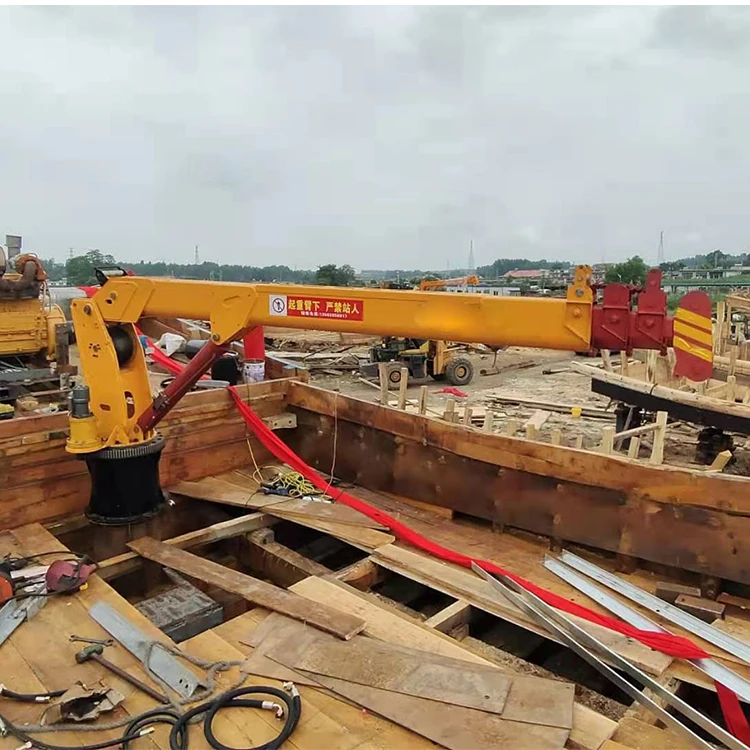 Wholesale High Quality Hydraulic Pedestal Ship Deck Marine Crane Boat Lifting Cranes