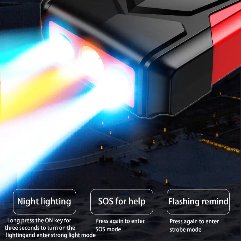 2024 new Car Jump Starter 12V High Power Portable Jump Starter Auto Battery Booster For up to 8.0L Gasoline or 5.0L Diesel