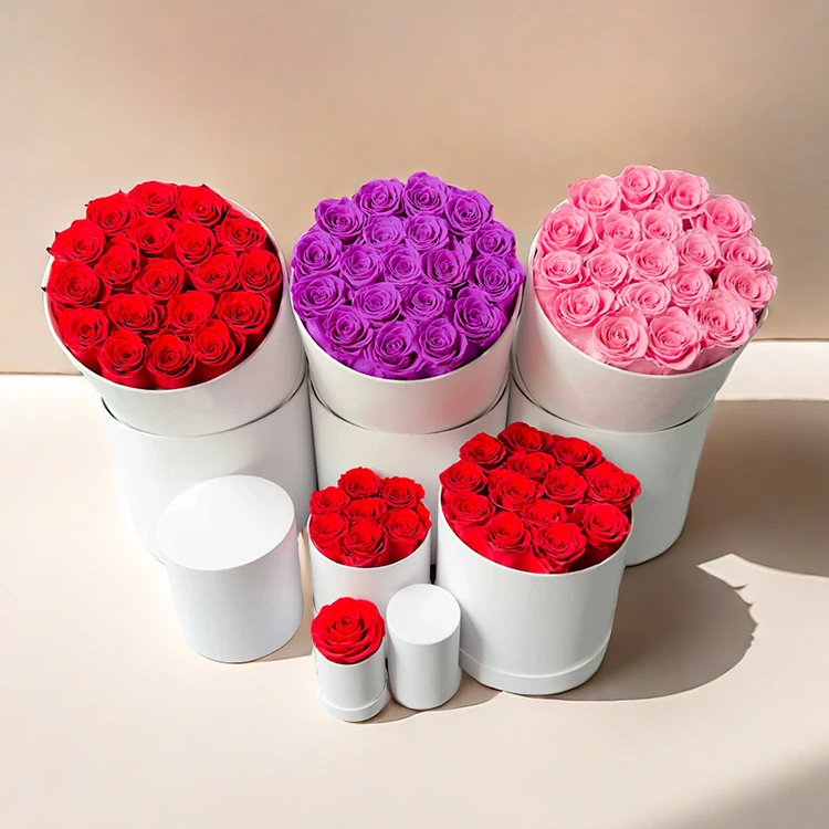 Wholesale preserved roses box stabilized roses venus and flower preserved flower gift bulk infinity flower for Festival