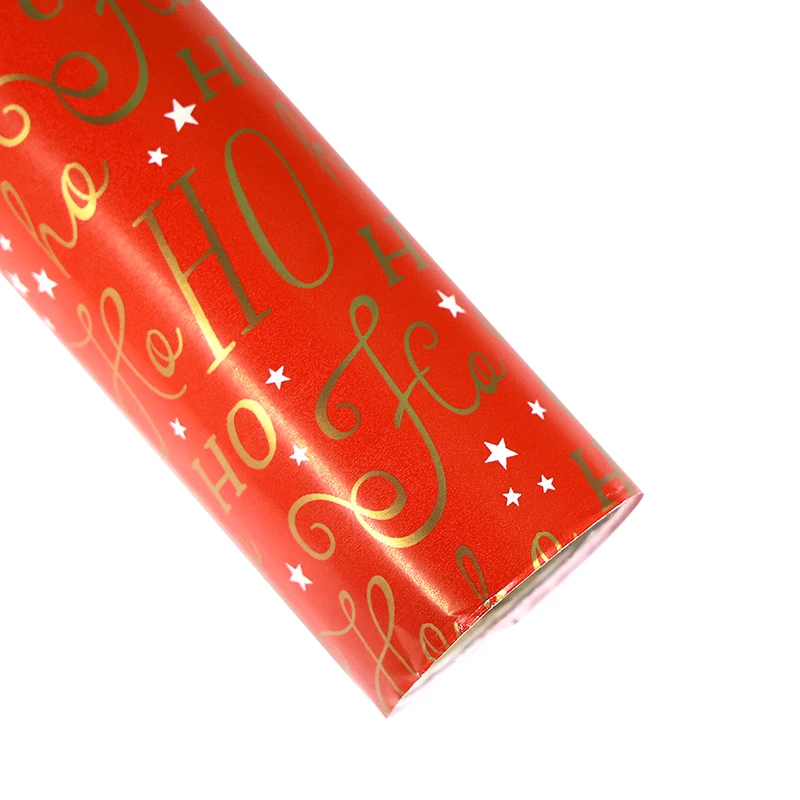 Factory New Design Paper Roll Free Sample Wrapping Paper Hot Foil Stamping Gift Paper