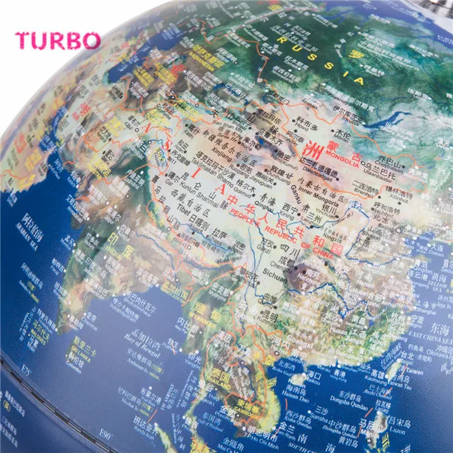 Handmade 100% Brand New Office Decor OEM geography educational led lighted stainless steel world globe decorative ball light