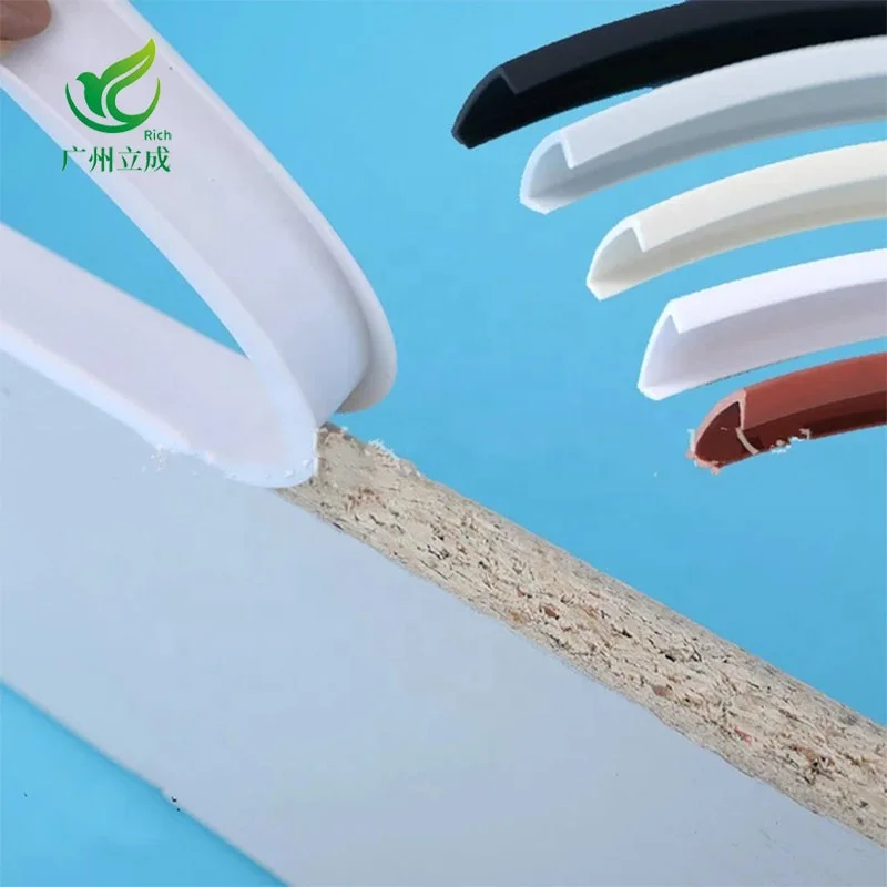 LC2802 Custom TPE PVC Silicone Furniture Protector Strip Waterproof Plastic Edge Seal Strip  Edge Seal Strip For Furniture