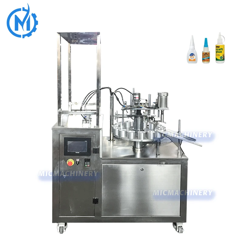 Semi Automatic Small Bottle Cyanoacrylate Adhesive Solvent Super Glue Filling Machine
