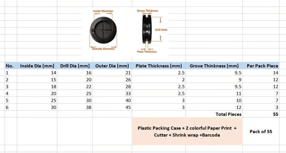 Factory Price rubber grommet double side synthetic rubber plug for amazon sale