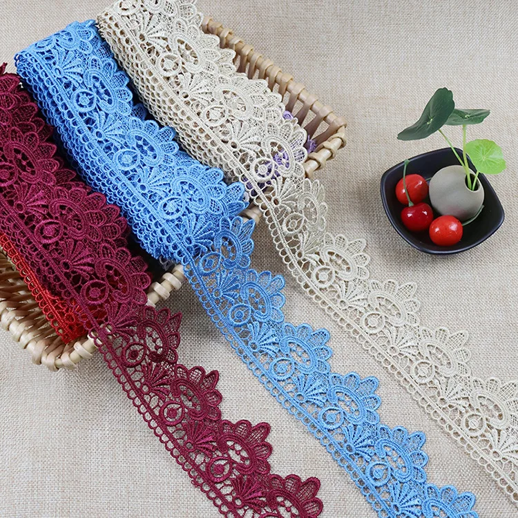 Embroidery lace 7cm wide lace curtain decoration water-soluble lace clothing dress accessories