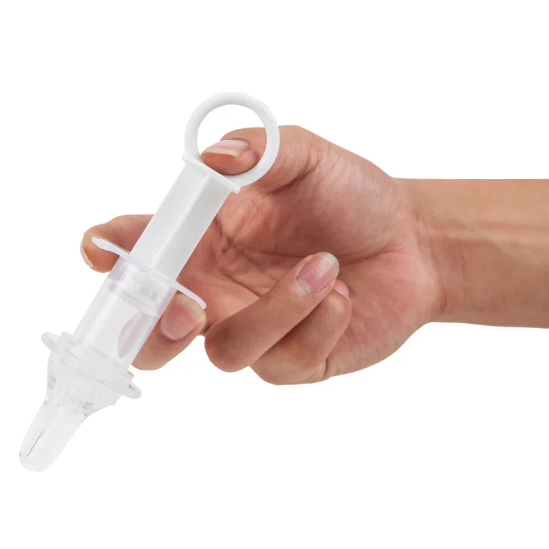 Direct Selling Silicone Dispenser Baby Syringe Food Grade Material Safety Two Side Liquid Inlet Anti Choking Pacifier Feeder