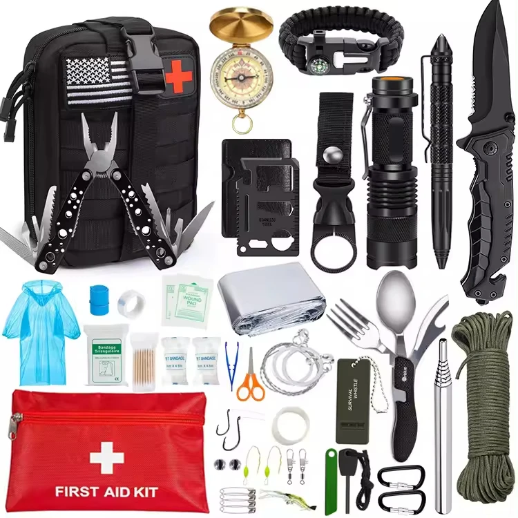 Factory Customized Multifunctional EDC Gear Wilderness Survival First Aid Kit Travel Equipment Adventure Survival Kit