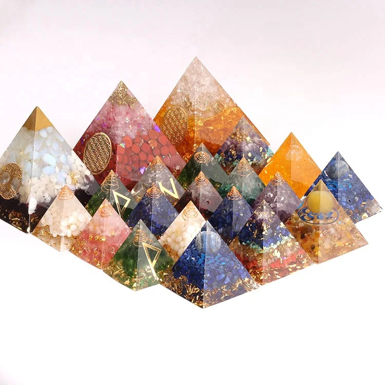 Orgone Pyramid For Emotional Healing Black Tourmaline Red Jasper Orgonite Pyramid