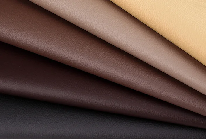 0.8MM Black Faux Leather Semi PU Leather For Sofa