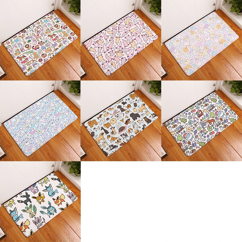 Pug Corgi Sloth Entrance Door Mat Animal Cat Farmhouse Mouse Dinosaur Rug Rabbit Kangaroo Whale Dog Lovers Gifts 40X 60 Flannel
