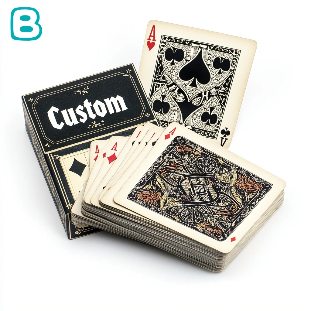 Custom High Quality Various Sizes Printed Logo PVC and Paper Poker Player Cards Professional Poker Game Wholesale Sales