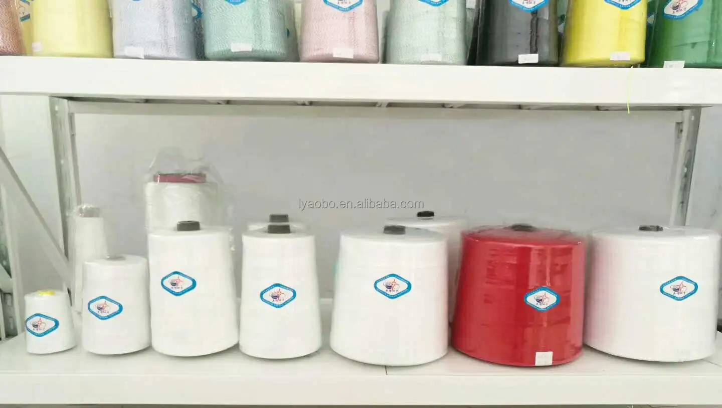 Linyi aobo  spun polyester sack sewing thread for portable bag closer  high speed  industrial sewing machine