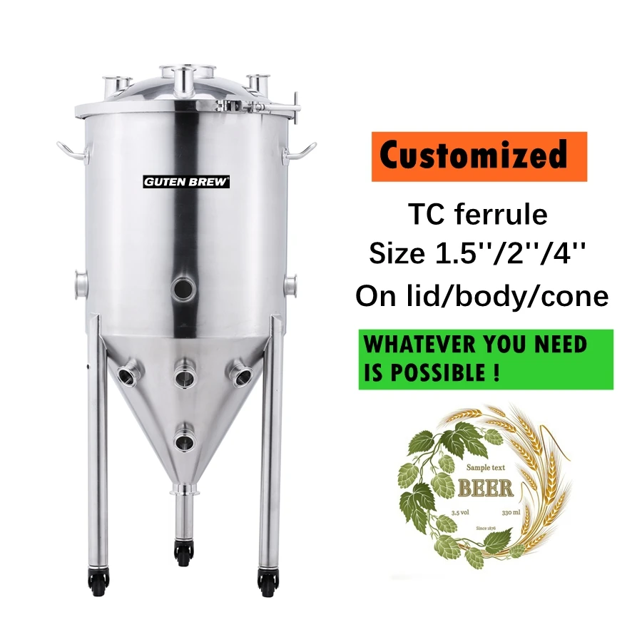 Homebrewing Conical Fermenter Microbrewery Beer Equipment Beer Brewing Equipment Pressurized Fermenter tank