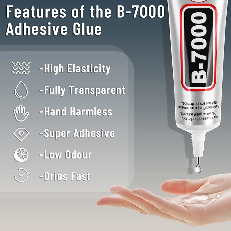 B-7000 Strength Glue Phone Screen Repair Adhesive Electronic Components Glue DIY Jewelry Rhinestone Pasting Adhesive With Pin