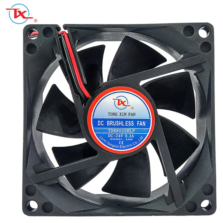 8025 DC бесщеточный вентилятор 12V 24V 48V 3 дюйма 80 мм Мини осевой для кабинета 80x80x25 рукав или шариковый
