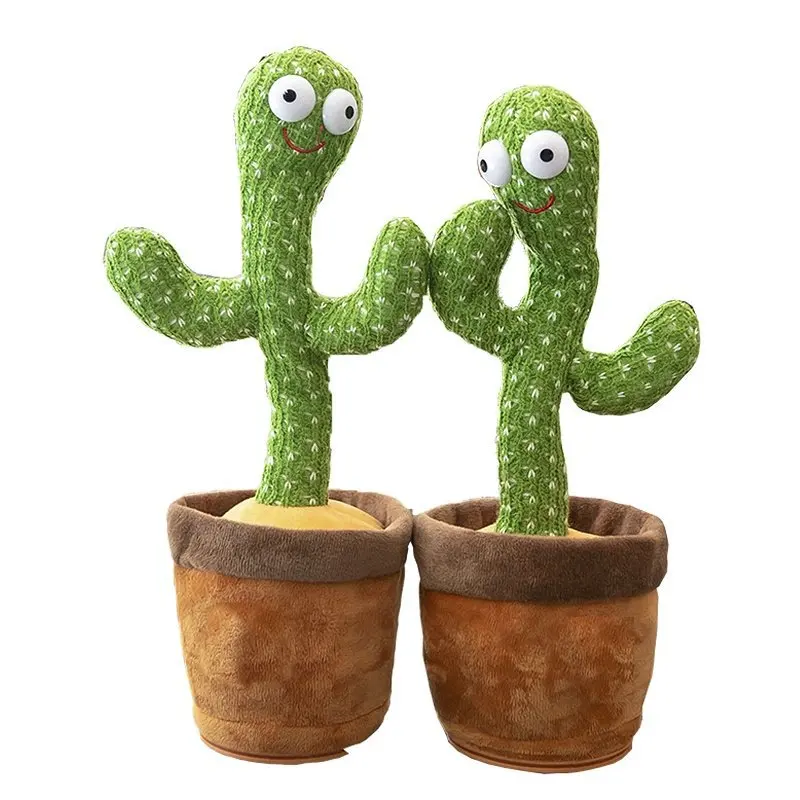 Wholesale Lovely Hot Plush Cactus Doll  Talking Singing Music Dancing Electric Cactus Toy