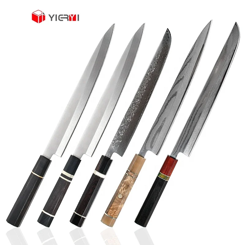 Professional Japanese Sashimi Sushi Fish Knife Kitchen Filleting Knife Custom Handle High-carbon Pro Handmade Knives For Chef