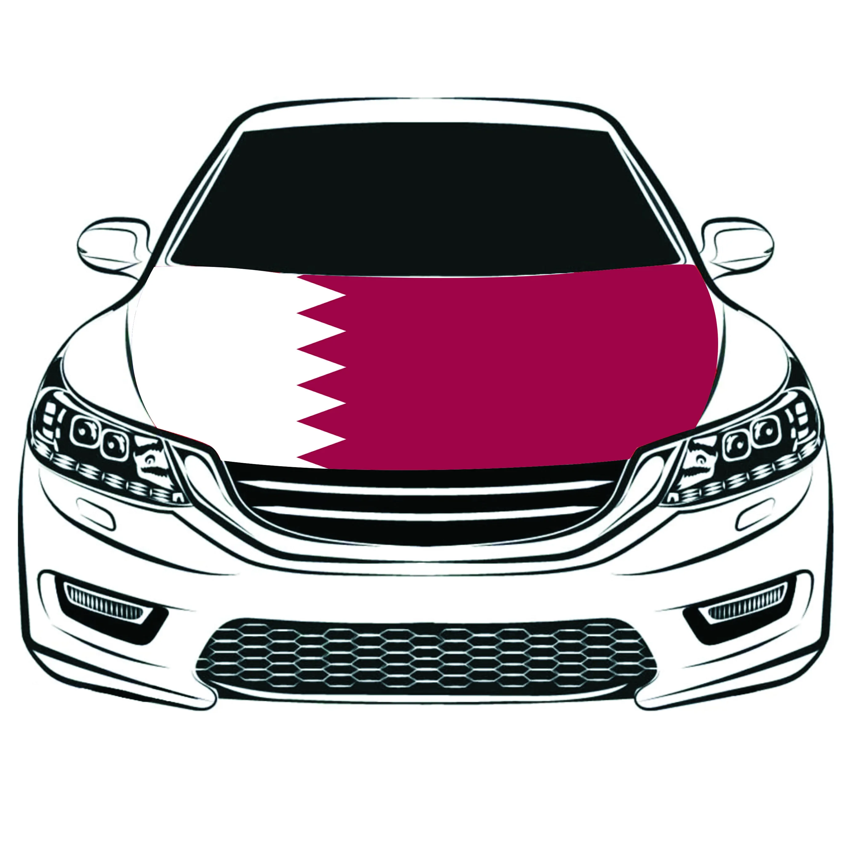 2024 Qatar Portugal car engine hood cover sports fan Portugal decorative car bonnet sock cover