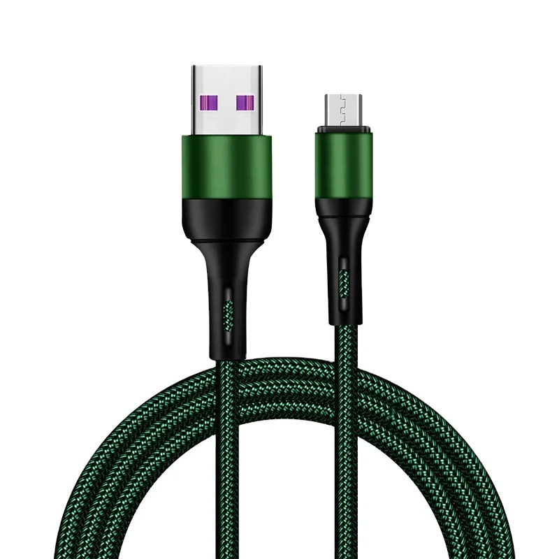 high quality Wholesale braided metal fast charging usb cable 2.4A micro usb cable