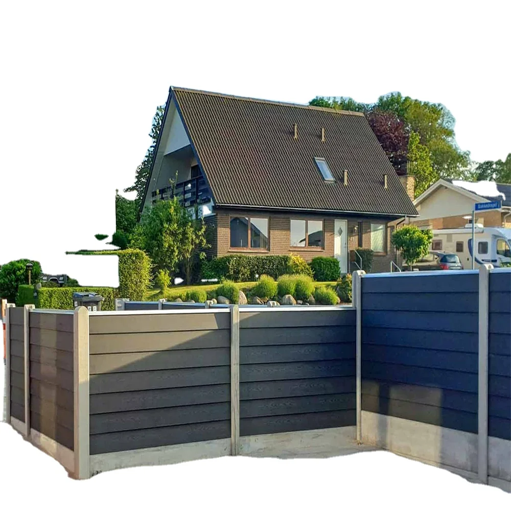 wood plastic composite wpc fence boards with trellis co-extrusion home garden fence panels better than vinyl pvc fence