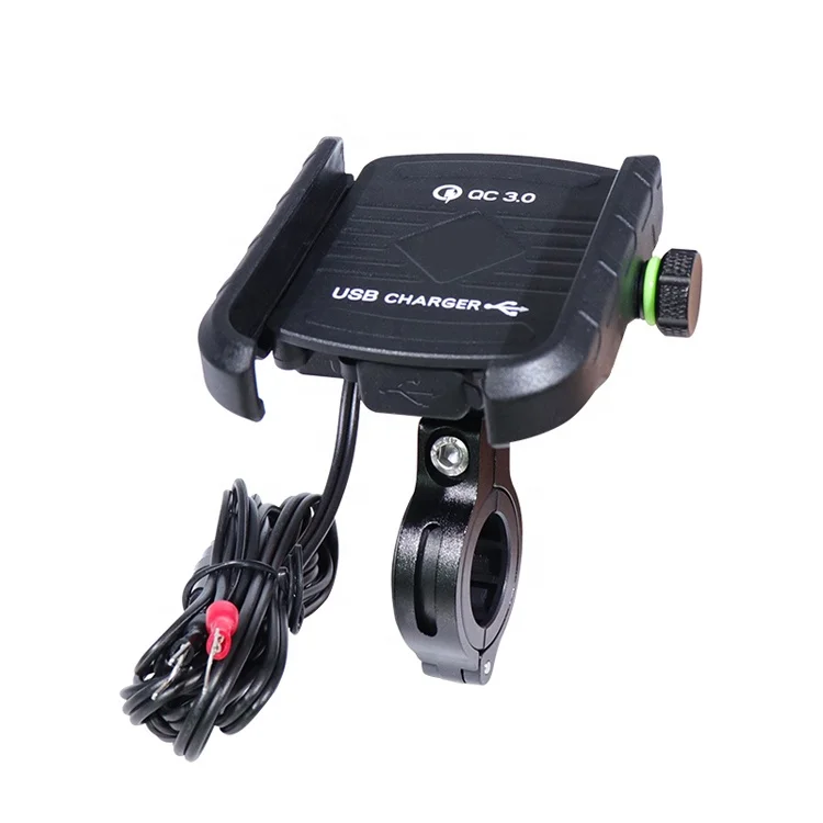 Motorcycle mobile phone holder Navigation phone holder USB rechargeable aluminum alloy phone bracket