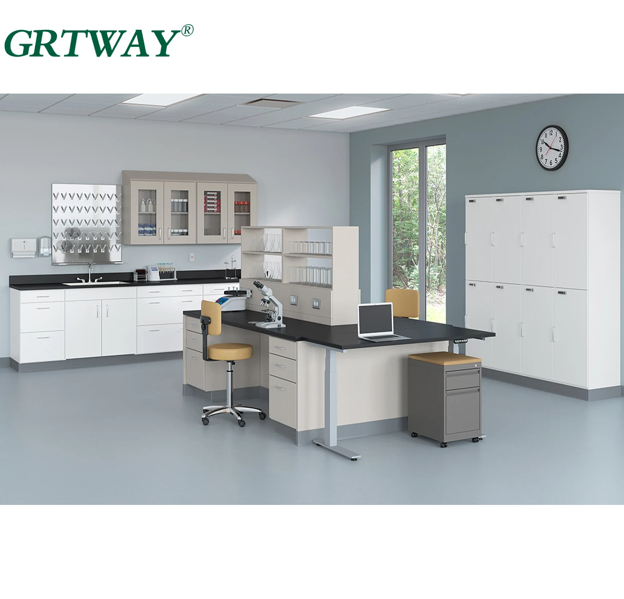 Лабораторная мебель LAB016, скамейки для больниц и школ, стальная лабораторная мебель высокого качества
