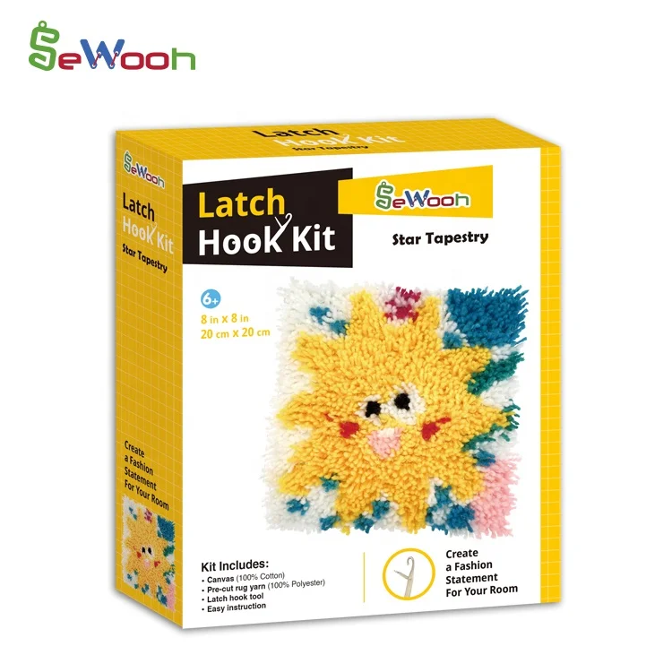 Loving Heart DIY Yarn Art and Craft Latch Hook Pillow Kit Latch Hook Rug Kit for Adults