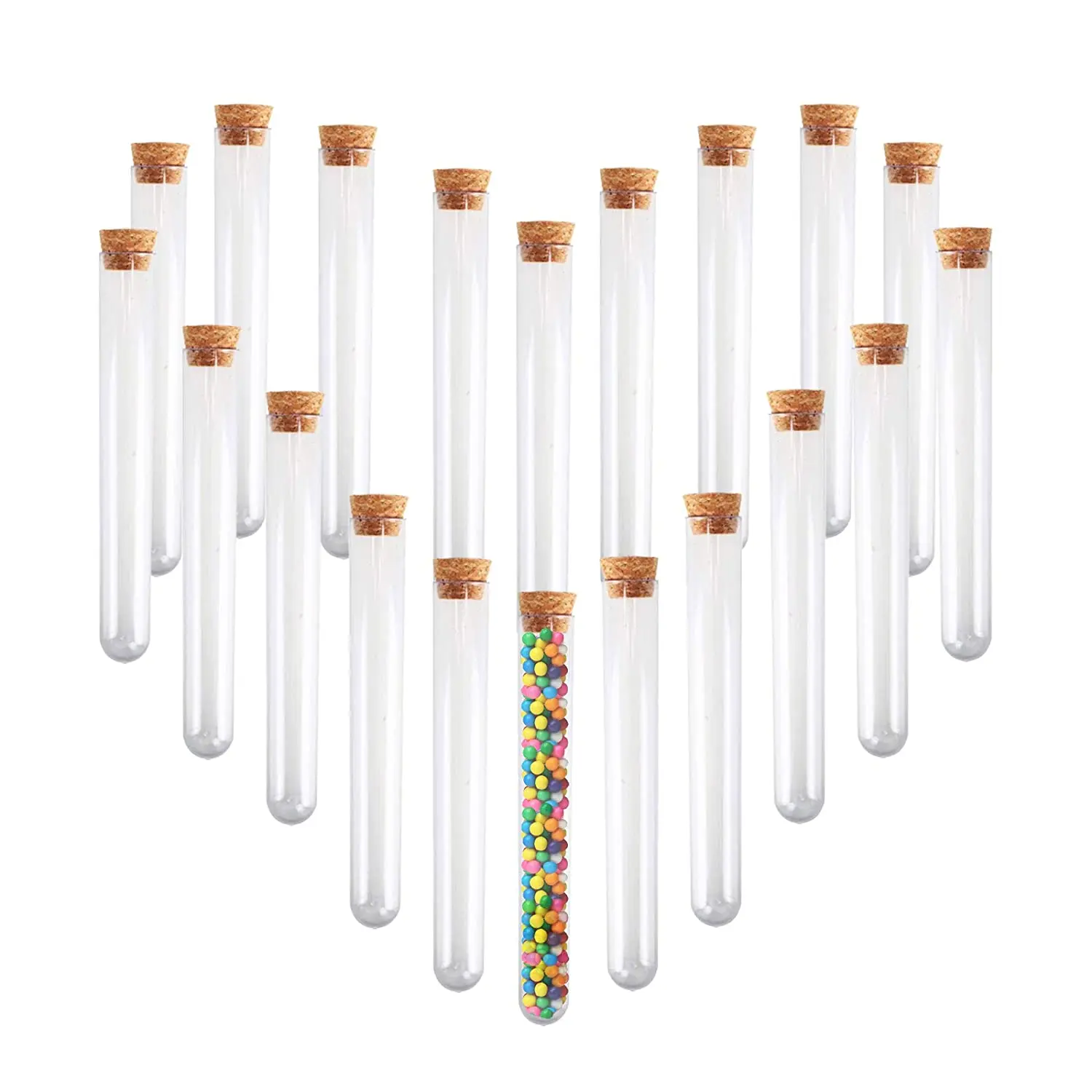 home plastic test tubes cork stoppers gumball candy storage bath salt vials hot cocoa containers bridal shower wedding party use