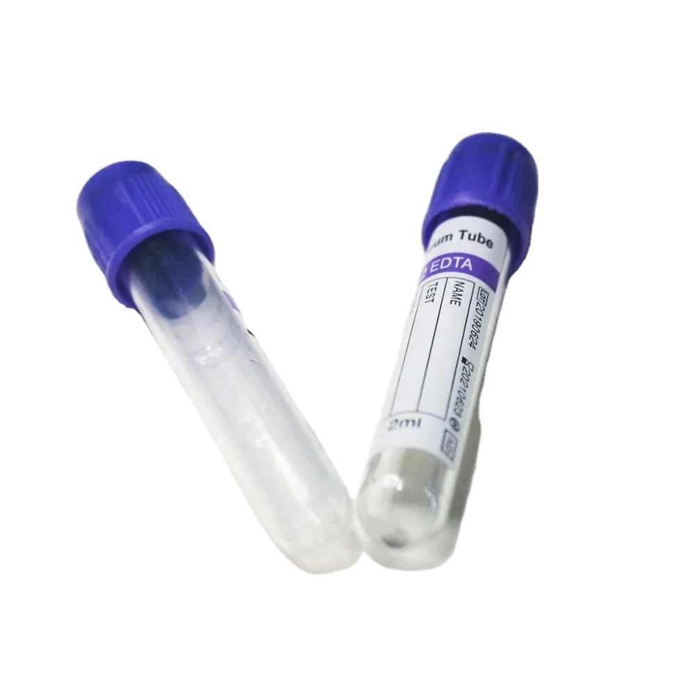 Vacutainer Vacuum tube   EDTA k2 EDTA K3 purple tube CE ISO FSC