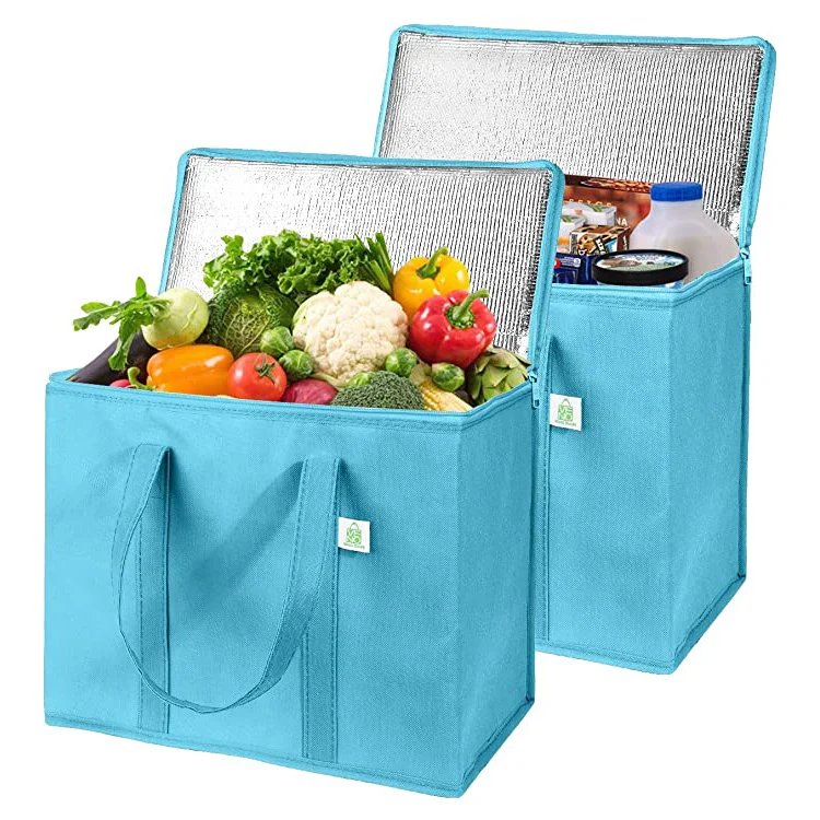 Custom Logo Cheap Insulated Non Woven Thermal Food Deliver Tote Lunch Cooler Bag