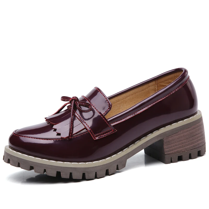 Мокасины женские кожаные на плоской подошве, туфли-оксфорды, винтажные туфли ручной работы в британском стиле, коричневые, синие, красные