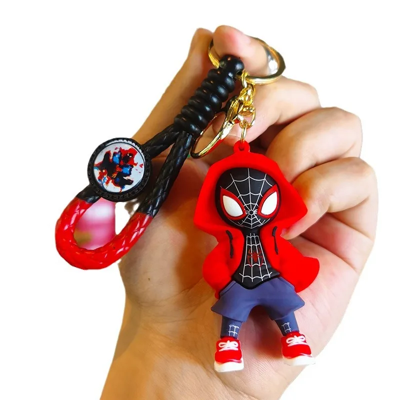 New hoodie spider style Marvel keychain doll machine, popular foreign trade item, accompanied by small gifts and giveaways