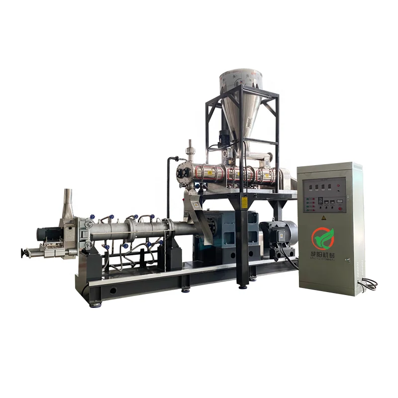 Pet Feed Semi- Automatic Whole Production Line Pet Feed Dog Cat Fish Food Making Twin Screw Extruder
