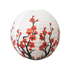 RUI YI LUCKY Cherry bloss Paper Lamp Chinese Japanese Festival Paper Lamp Flower Ball Wedding Decoration Red Sakura Paper Lanter