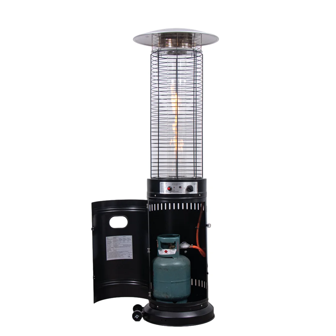Factory Outlet Manufacturer Round modern stainless steel glass tube wholesale gas patio heater