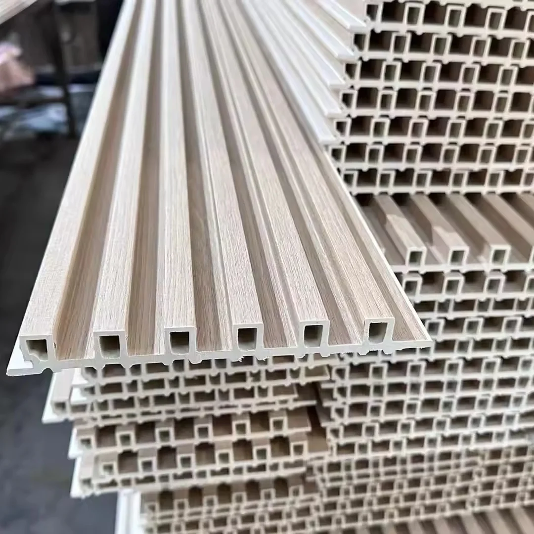 BAIJIN Factory Wholesale Waterproof House Decoration Interior 3D WPC Fluted Panel Wall Indoor Wall Cladding