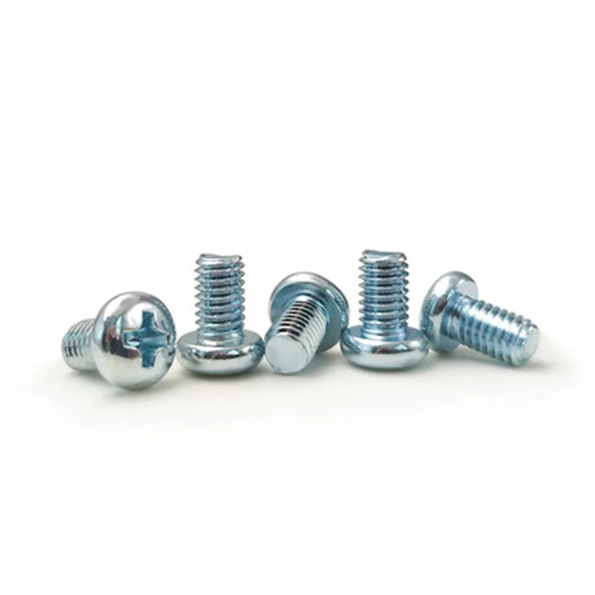 Carbon steel Phillips round head galvanized machine screw ANSI/ASME B18.6.3P Pan head screw