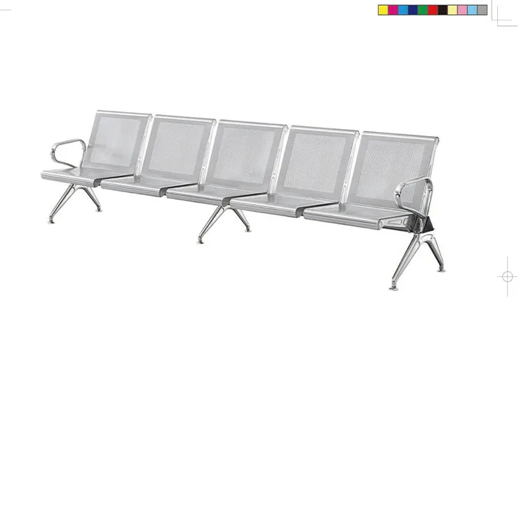Hospital Waiting Bench Pu row Link Chairs With Pu Cushion Seating Waiting Chair 3 Seater Airport Chair