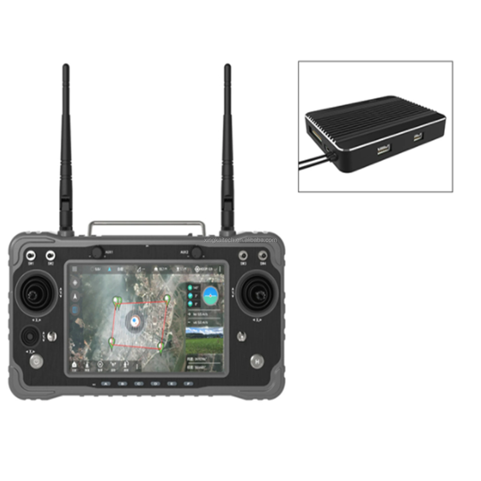 Handheld Long Range Ground Control Station for UAV Drones Car High Brightness LCD Control System Drone Ground Station