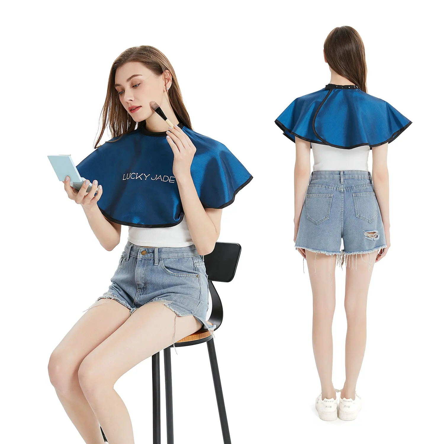 Custom Makeup Cape Make Up Cape Beauty Salon Cape Apron Shorty Smock For Clients 10C1