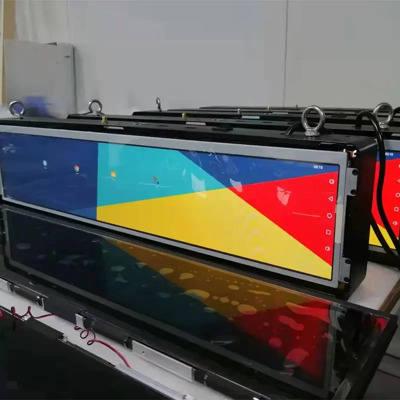 14 inch hanging double-sided strip screen  3840*1100 Touch Screen 4K Portable Monitor